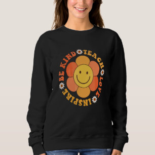 Sudadera Profesor Groovy Hippy Sé Amable Enseña Amor Inspir