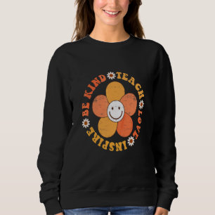 Sudadera Profesor Groovy Hippy Sé Amable Enseña Amor Inspir