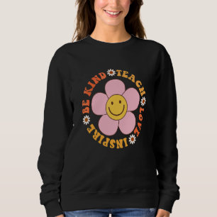 Sudadera Profesor Groovy Hippy Sé Amable Enseña Amor Inspir