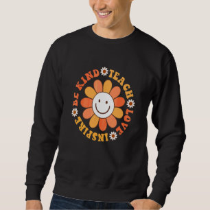 Sudadera Profesor Groovy Hippy Sé Amable Enseña Amor Inspir
