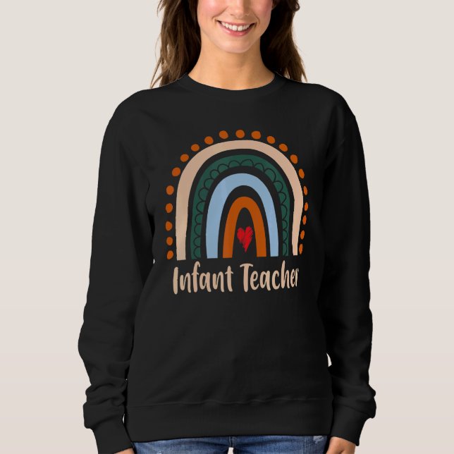 Sudadera Profesor Infantil Boho Graduación Arcoiris Gracias (Anverso)