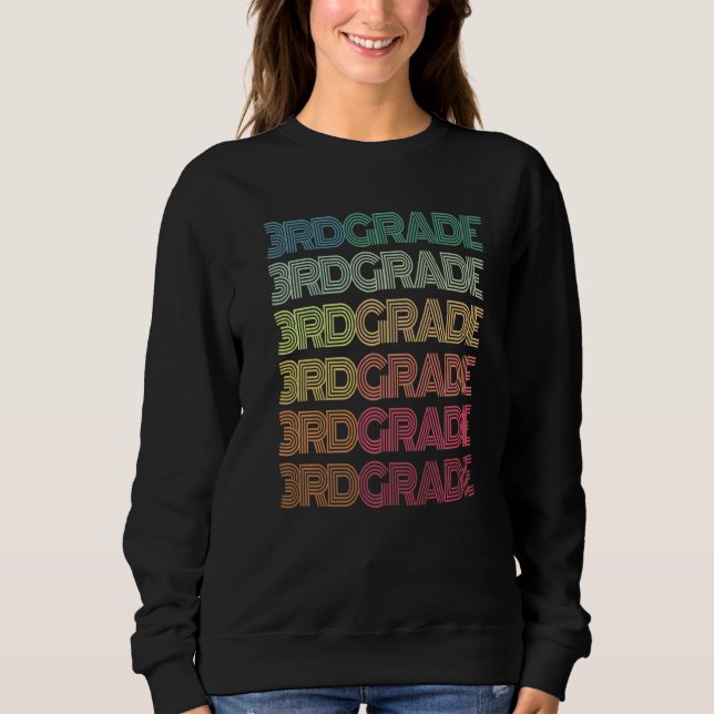 Sudadera Profesor Retro de Tercer Grado Estudiante Groovy E (Anverso)