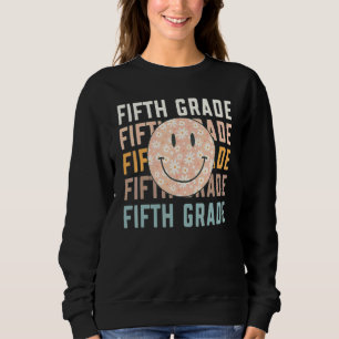 Sudadera Profesor Retro Groovy Cara Sonriente De Quinto Gra