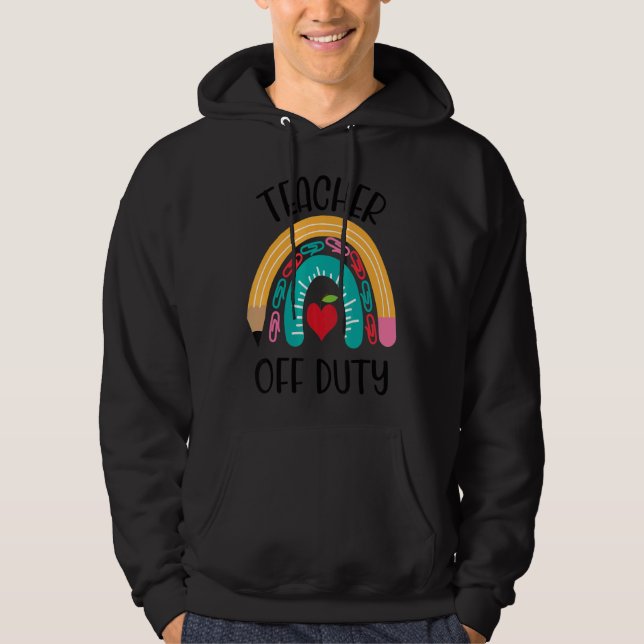 Sudadera Profesor sin trabajo profesor de arcoiris feliz úl (Anverso)