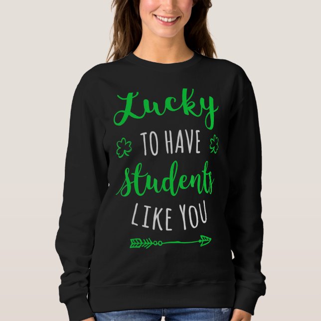 Sudadera Profesor St Patrick's Day Shirt Funny School (Anverso)