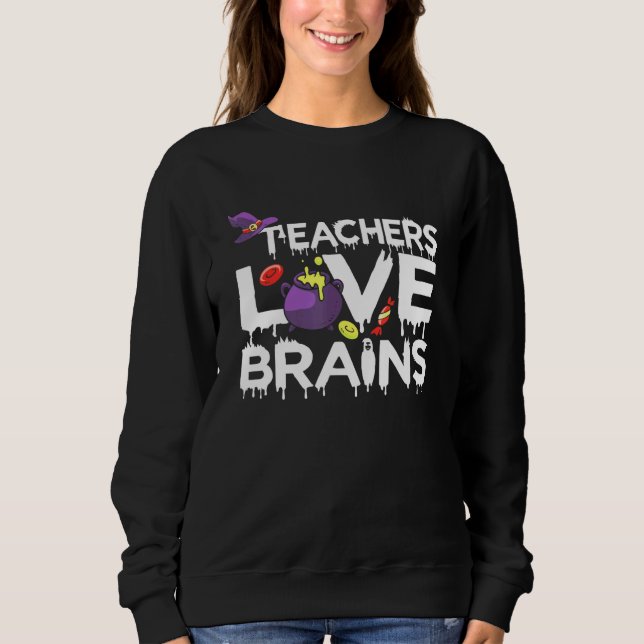 Sudadera Profesora Ama Brains costo de profesor de Hallowee (Anverso)