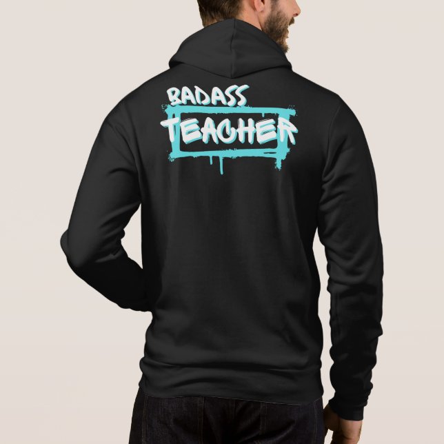 Sudadera Profesora de Badass, regalos para profesores (Reverso)