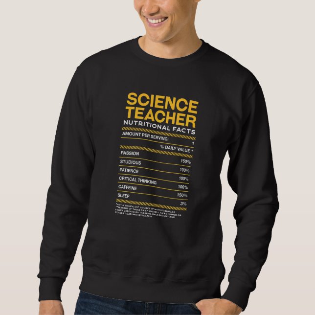 Sudadera Profesora de Ciencia Nutrición Hechos Maestro de Q (Anverso)