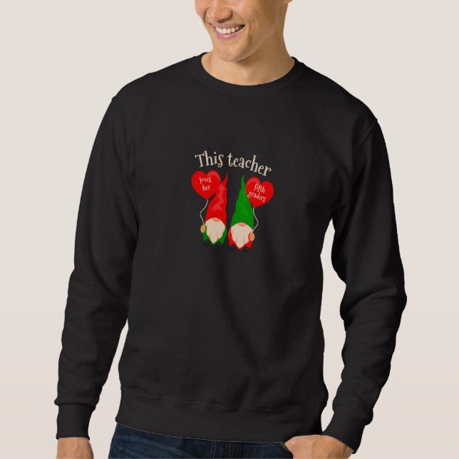 Sudadera Profesora de Conversación Corazón ama su Vale de 5 (Anverso)
