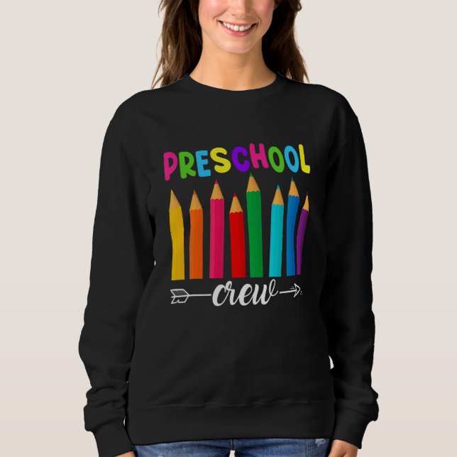Sudadera Profesora De Equipo De Preescolar De Vuelta A La E (Anverso)