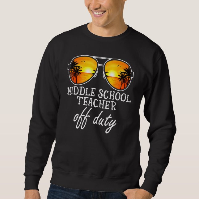 Sudadera Profesora de escuela media sin gafas de sol de ser (Anverso)