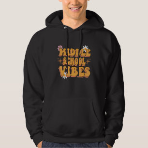 Sudadera Profesora de Flores Retro de la Escuela Media Vibe