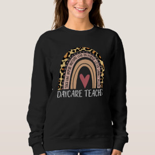 Sudadera Profesora de guardería Boho Arcoiris de vuelta a a