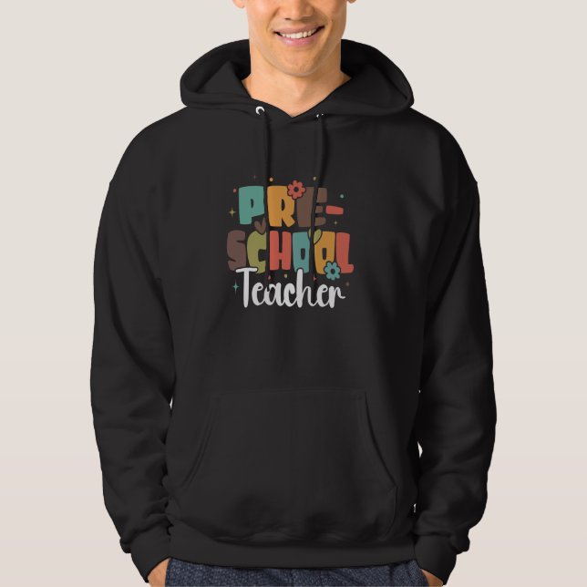 Sudadera Profesora De Preescolar De Nuevo A La Escuela Pree (Anverso)