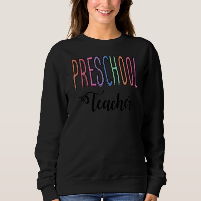 Sudadera Profesora De Preescolar De Vuelta A La Guardería E (Anverso)
