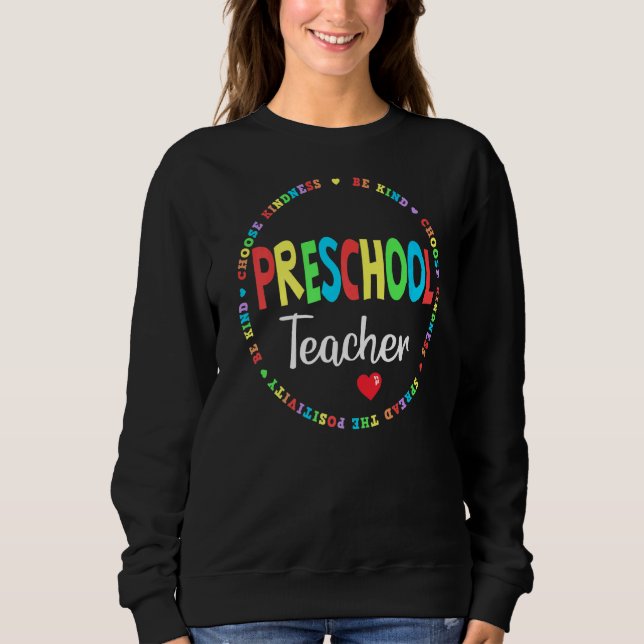 Sudadera Profesora De Preescolar De Vuelta A La Guardería E (Anverso)