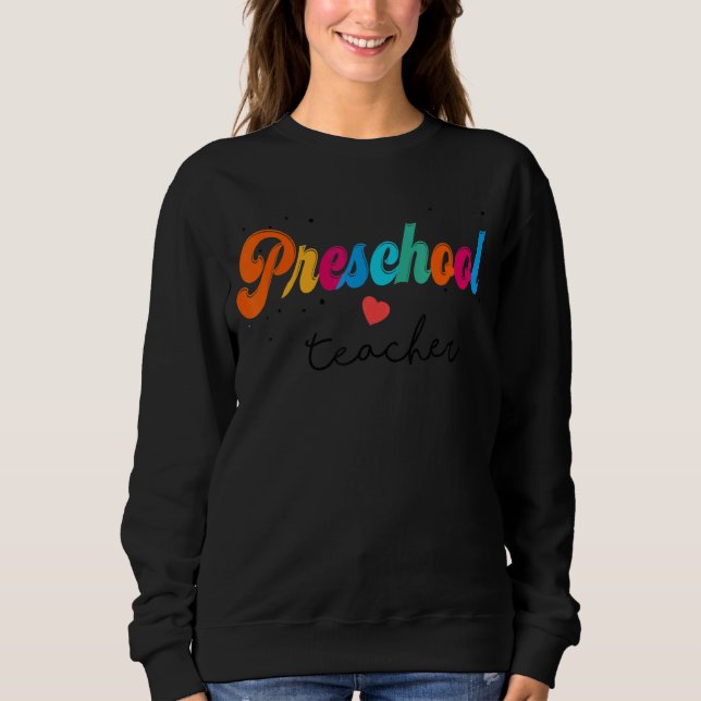 Sudadera Profesora De Preescolar De Vuelta A La Guardería E (Anverso)