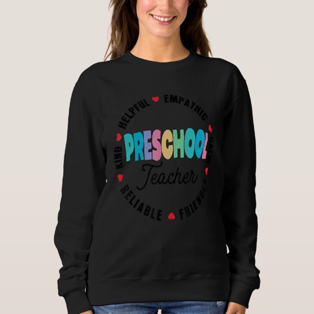 Sudadera Profesora De Preescolar De Vuelta A La Guardería E (Anverso)