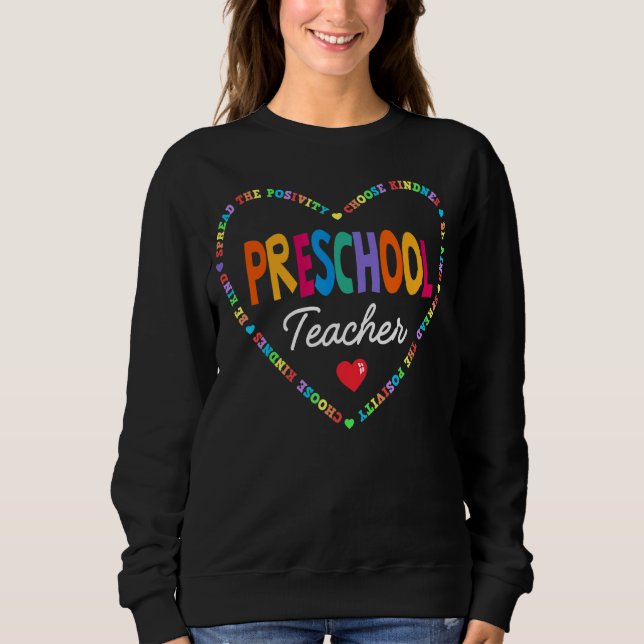 Sudadera Profesora De Preescolar De Vuelta A La Guardería E (Anverso)