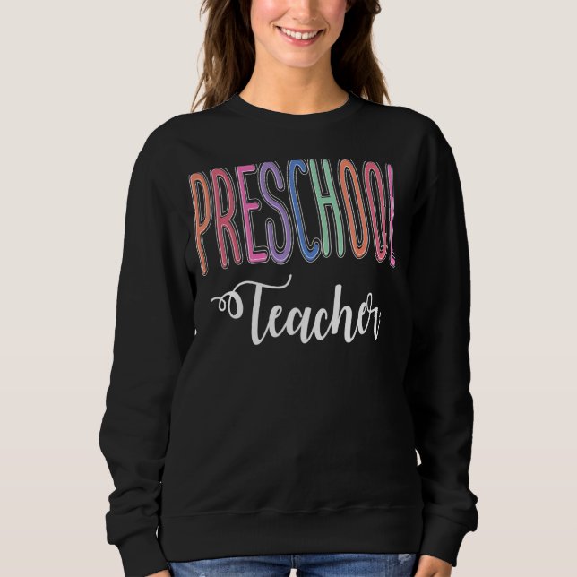Sudadera Profesora De Preescolar De Vuelta A La Guardería E (Anverso)