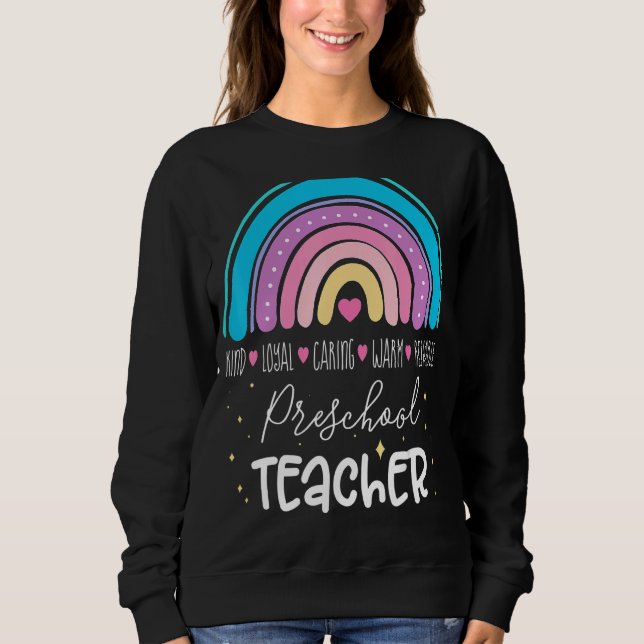 Sudadera Profesora De Preescolar De Vuelta A La Guardería E (Anverso)