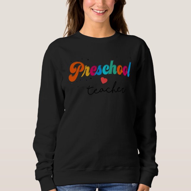 Sudadera Profesora De Preescolar De Vuelta A La Guardería E (Anverso)