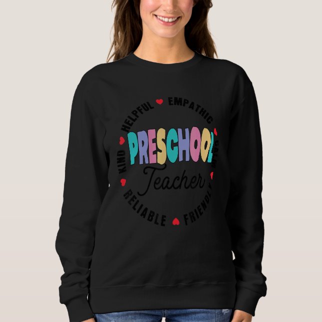 Sudadera Profesora De Preescolar De Vuelta A La Guardería E (Anverso)