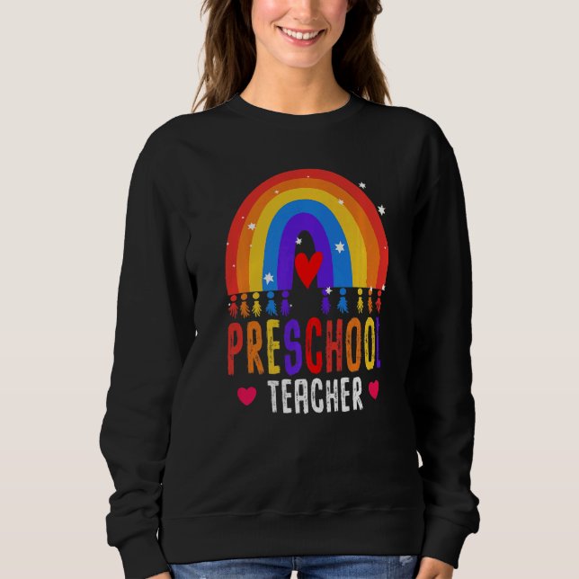 Sudadera Profesora De Preescolar De Vuelta A La Guardería E (Anverso)