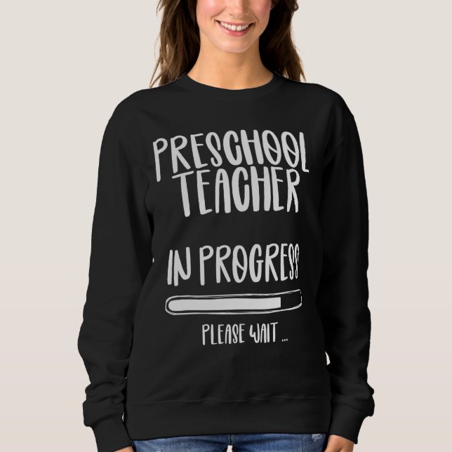 Sudadera Profesora De Preescolar De Vuelta A La Guardería E (Anverso)