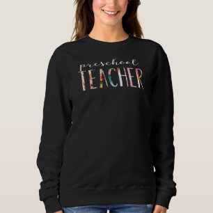 Sudadera Profesora de Preescolar Floral