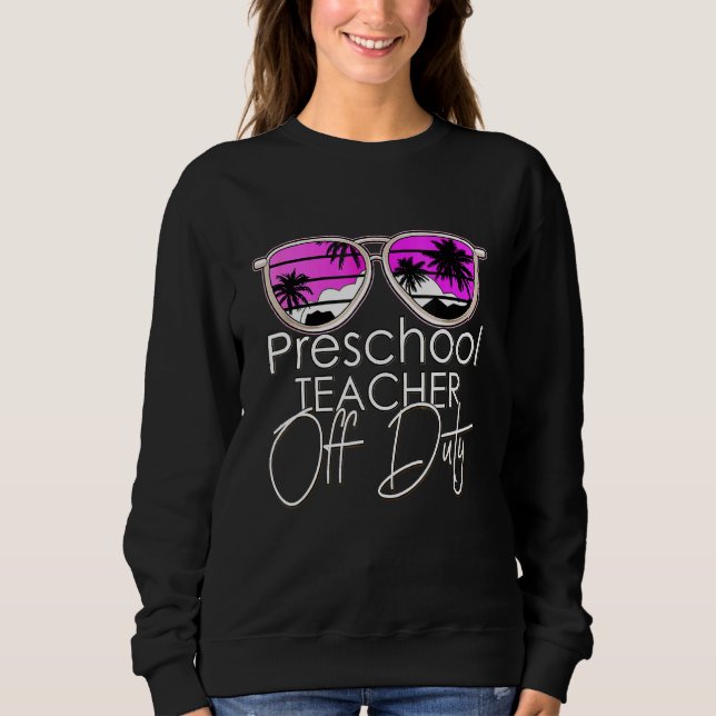 Sudadera Profesora de Preescolar Fuera de servicio gafas de (Anverso)