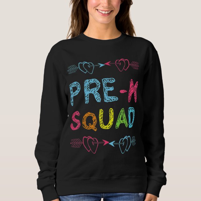 Sudadera Profesora de Preescolar Squad de Preescolar de vue (Anverso)