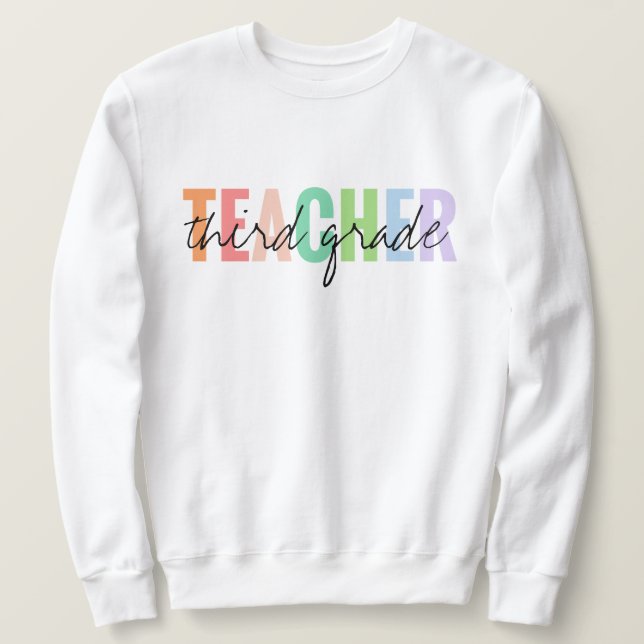 Sudadera Profesora de tercer grado Unisex (Anverso del diseño)