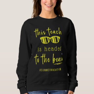 Sudadera Profesora de verano de gafas de sol en la playa de