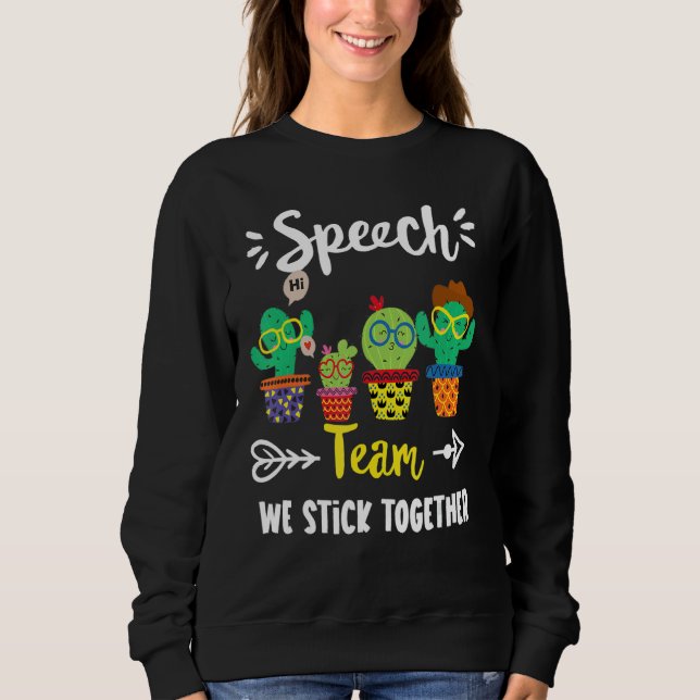 Sudadera Profesora de voz Cactus Crew Speech Squ (Anverso)