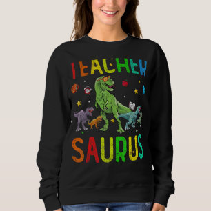 Sudadera Profesora Dinosaurio Teachersaurus Rex Hombres Muj
