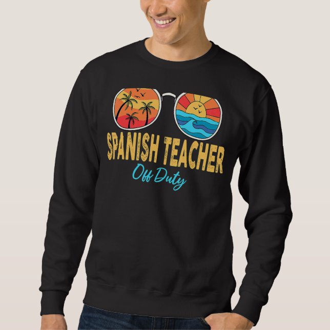 Sudadera Profesora española de lentes de sol de servicio fe (Anverso)