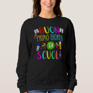 Sudadera Profesora italiana feliz primer día de clases de v