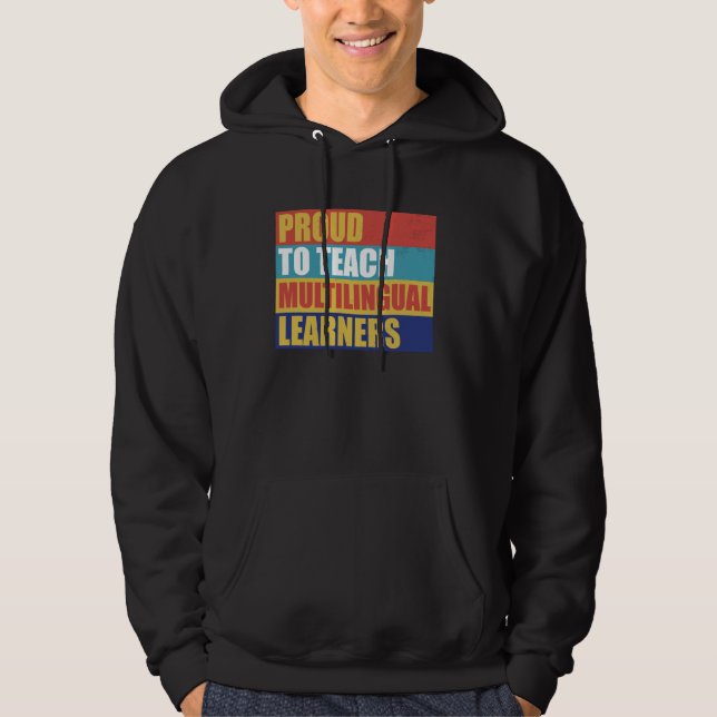 Sudadera Profesora multilingüe ESOL Lenguaje lingüístico ES (Anverso)