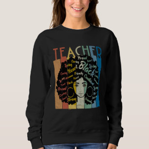 Sudadera Profesora negra afro retro genial historia negra