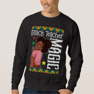 Sudadera Profesora Negra Magia Enseña Mes de la Historia Ne