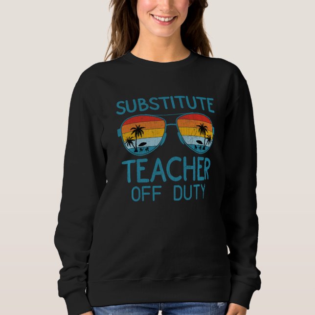 Sudadera Profesora sustituta de veraneo de gafas de sol en  (Anverso)
