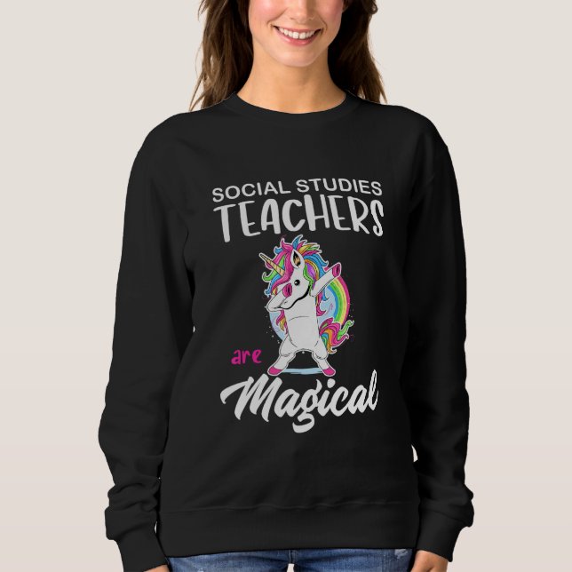 Sudadera Profesores de Estudios Sociales Son Magicos De Uni (Anverso)