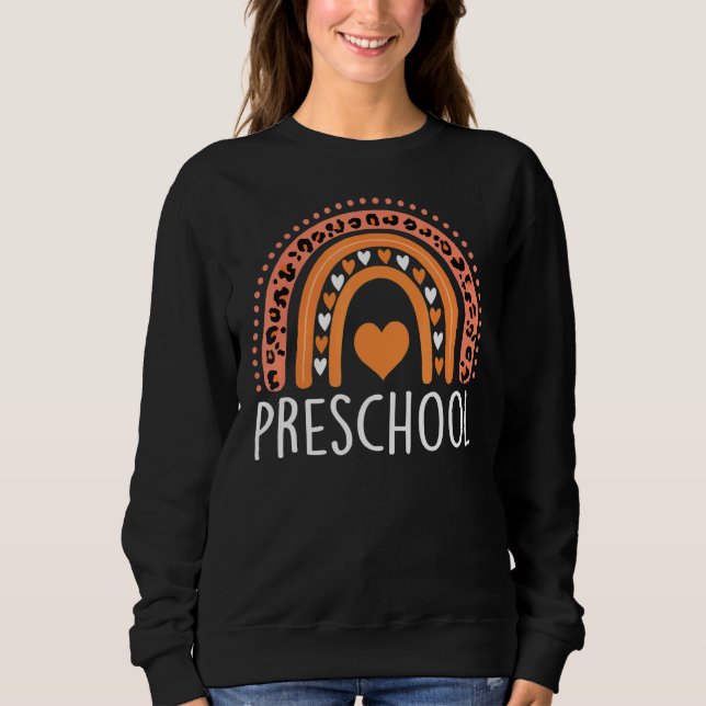 Sudadera Profesores de Preescolar Leopardo Arcoiris Niños P (Anverso)