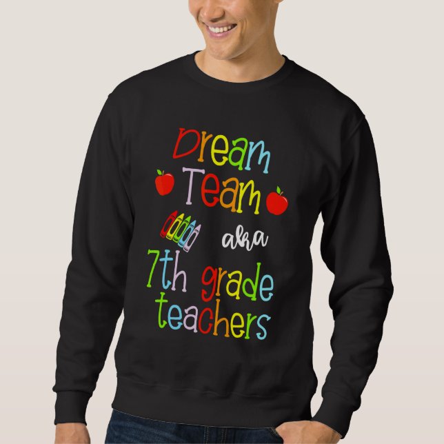 Sudadera Profesores de séptimo grado de Dream Team con lice (Anverso)