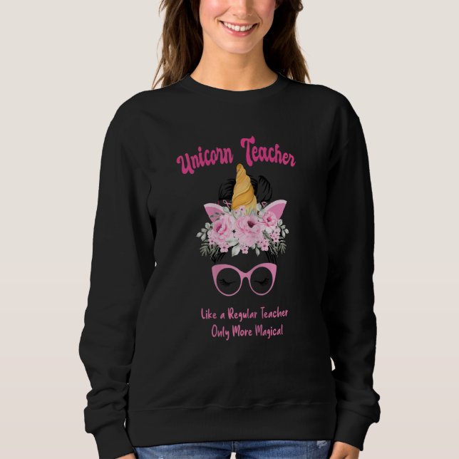 Sudadera Profesores De Unicornio Aprecian A Maestros Mágico (Anverso)
