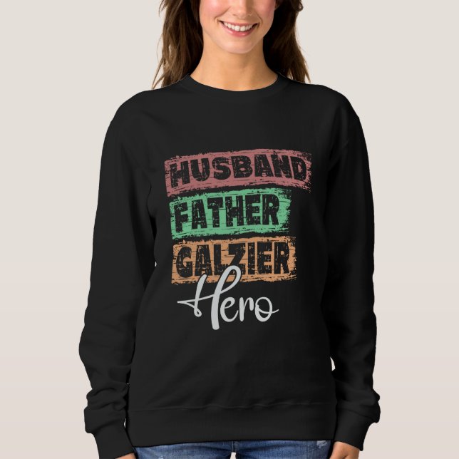Sudadera Profession dad hero father Glazier  1 (Anverso)