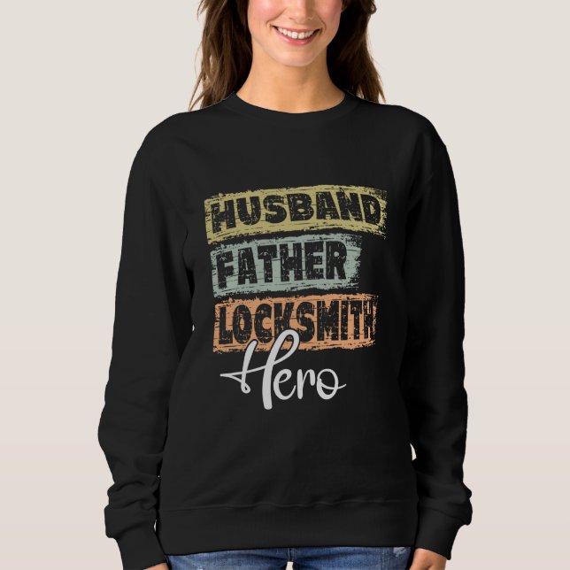 Sudadera Profession dad hero father Locksmith (Anverso)