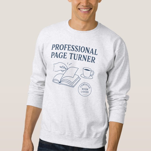 Sudadera Professional Page Turner - Funny Book Lover (Anverso)