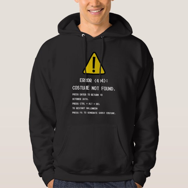 Sudadera Programa de codificación de error de Halloween 404 (Anverso)